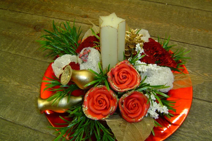 Flores para Navidad, regalos y adornos florales decorativos navideños